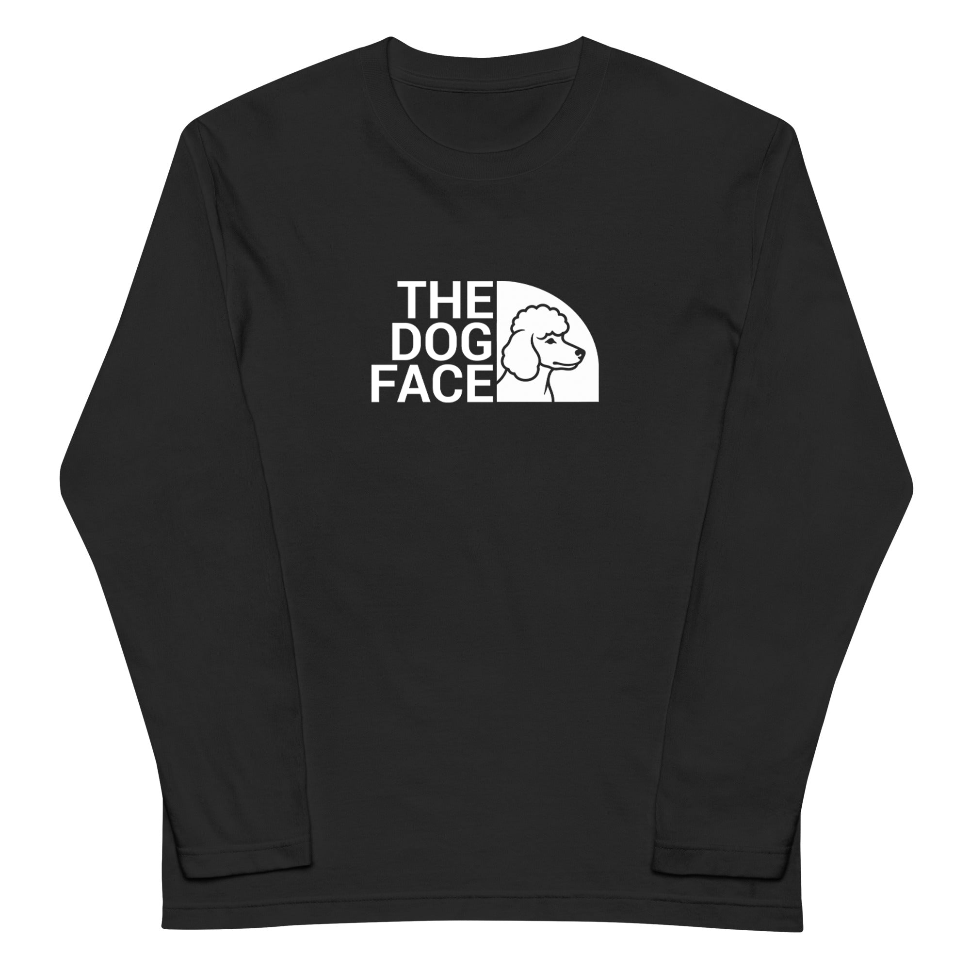 犬 ロン t 犬 長袖 t シャツ いぬ 犬イラストプードル THE DOG FACE Poodle